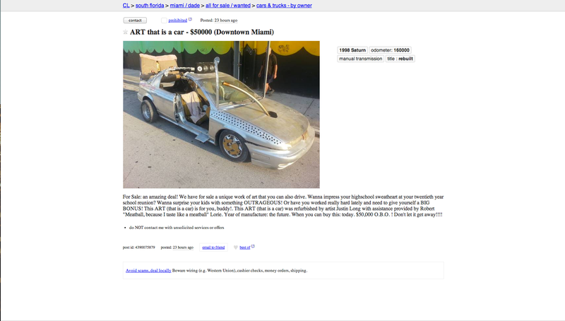 Illustration for article titled Someone Buy Me This Amazing $50,000 Saturn 'Art Car'